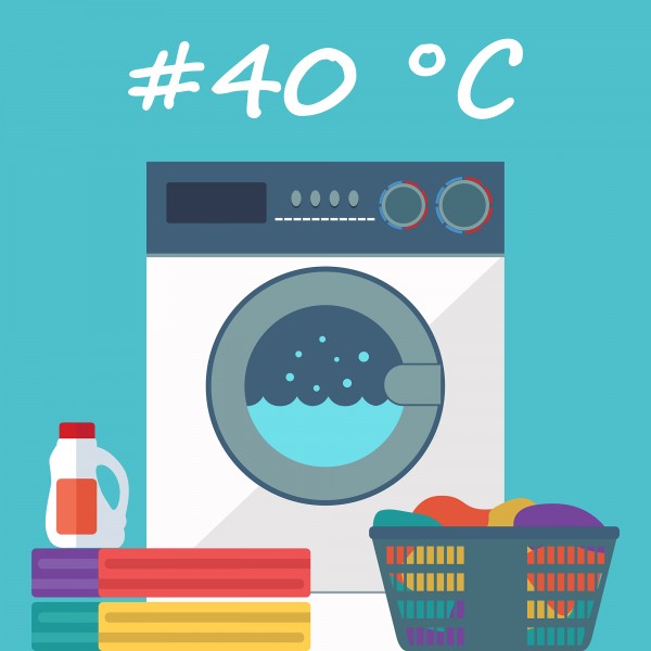 Washing at 40 degree C, maximum 8 Kg